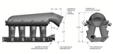 Holley® #300-308BK 8.2" SBF Ford Hi-Ram Intake Manifold with 105mm 1986-95 Ford 5.0 Throttle Body Flange Side Mount Top