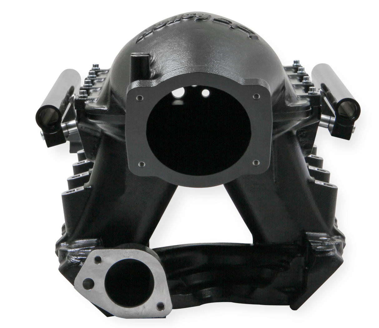 Holley® #300-242BK Black Ford 351W (9.5" Deck) Ford Hi-Ram Intake Manifold with 105mm LS Throttle Body Flange Top