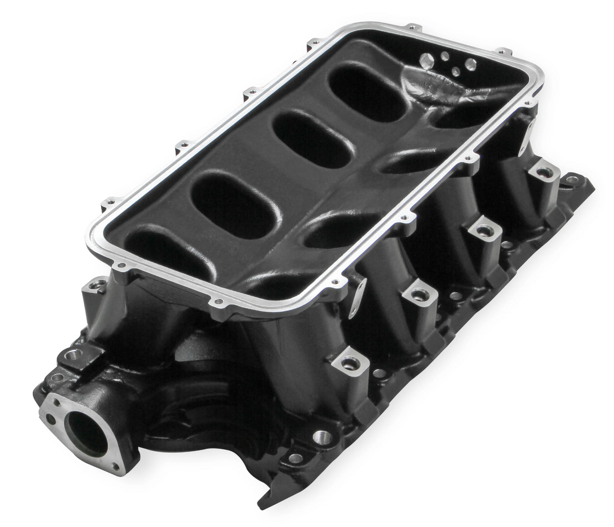 Holley® #300-242BK Black Ford 351W (9.5" Deck) Ford Hi-Ram Intake Manifold with 105mm LS Throttle Body Flange Top