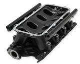 Holley® #300-242BK Black Ford 351W (9.5" Deck) Ford Hi-Ram Intake Manifold with 105mm LS Throttle Body Flange Top