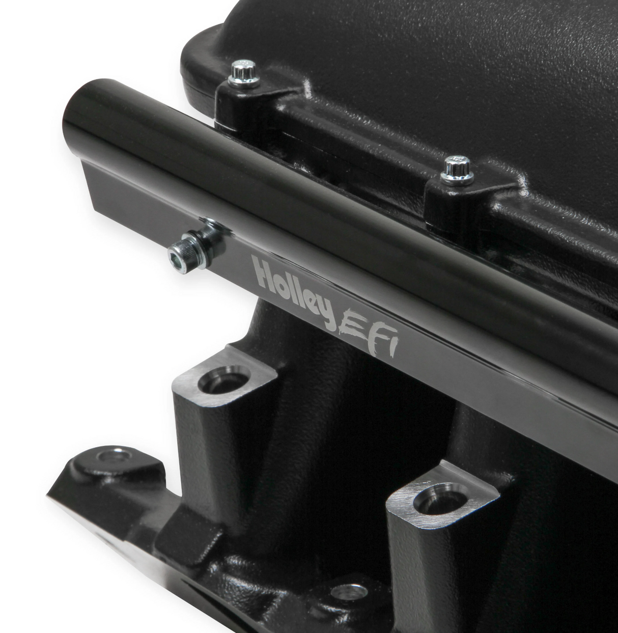 Holley® #300-242BK Black Ford 351W (9.5" Deck) Ford Hi-Ram Intake Manifold with 105mm LS Throttle Body Flange Top