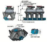 Holley® #300-242BK Black Ford 351W (9.5" Deck) Ford Hi-Ram Intake Manifold with 105mm LS Throttle Body Flange Top