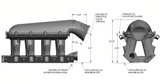 Holley® #300-306BK 8.2" SBF Ford Hi-Ram Intake Manifold with 95mm 1986-95 Ford 5.0 Throttle Body Flange Side Mount Top