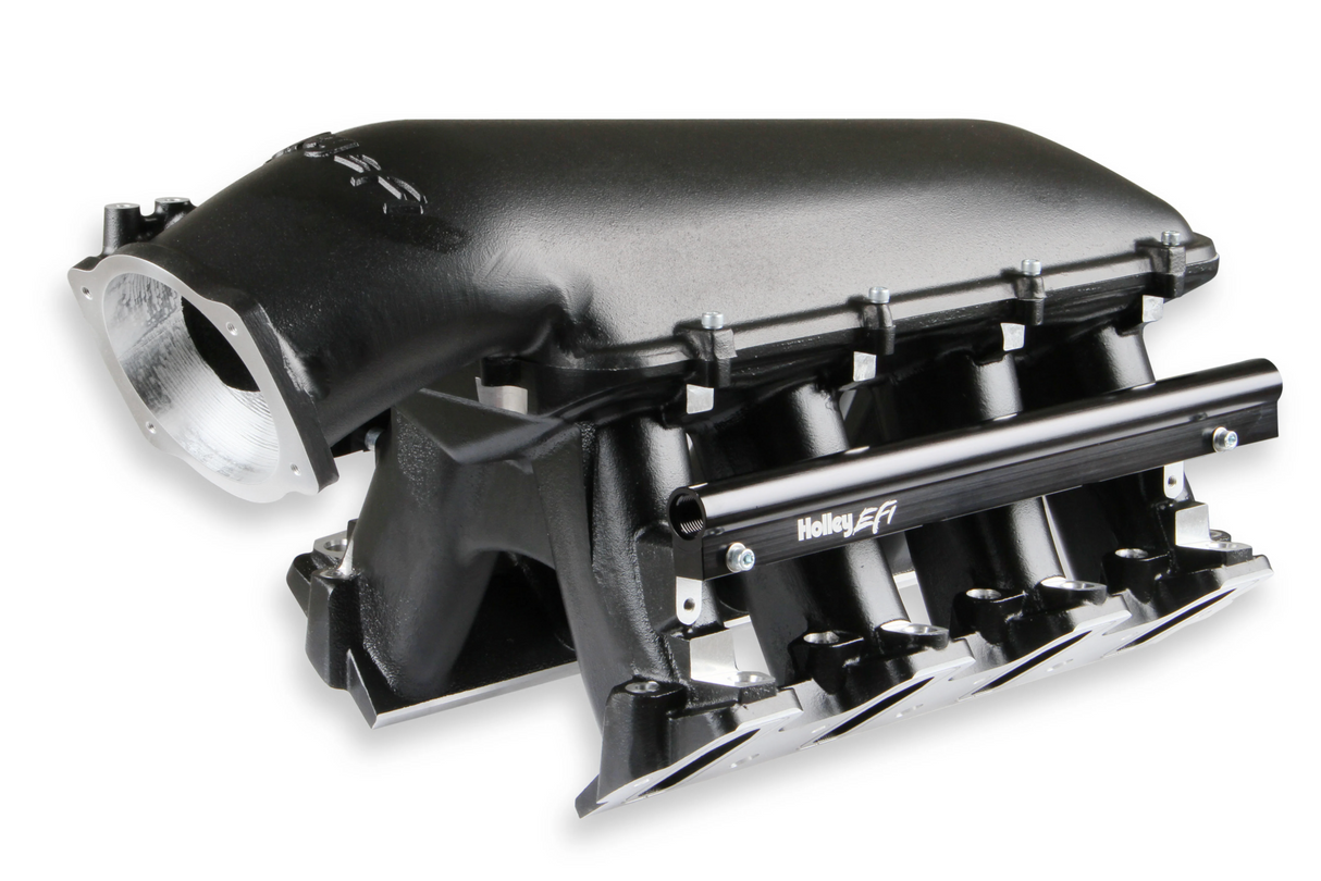 Holley® #300-123BK GM LS1/LS2/LS6 Black Cathedral Port EFI Intake Manifold for 105MM LS Throttle Body