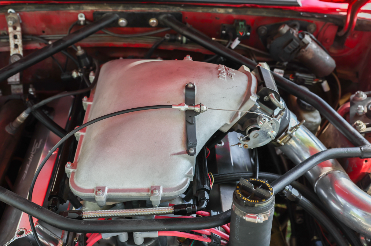 Holley® #300-306 8.2" SBF Ford Hi-Ram Intake Manifold with 95mm 1986-95 Ford 5.0 Throttle Body Flange Side Mount Top