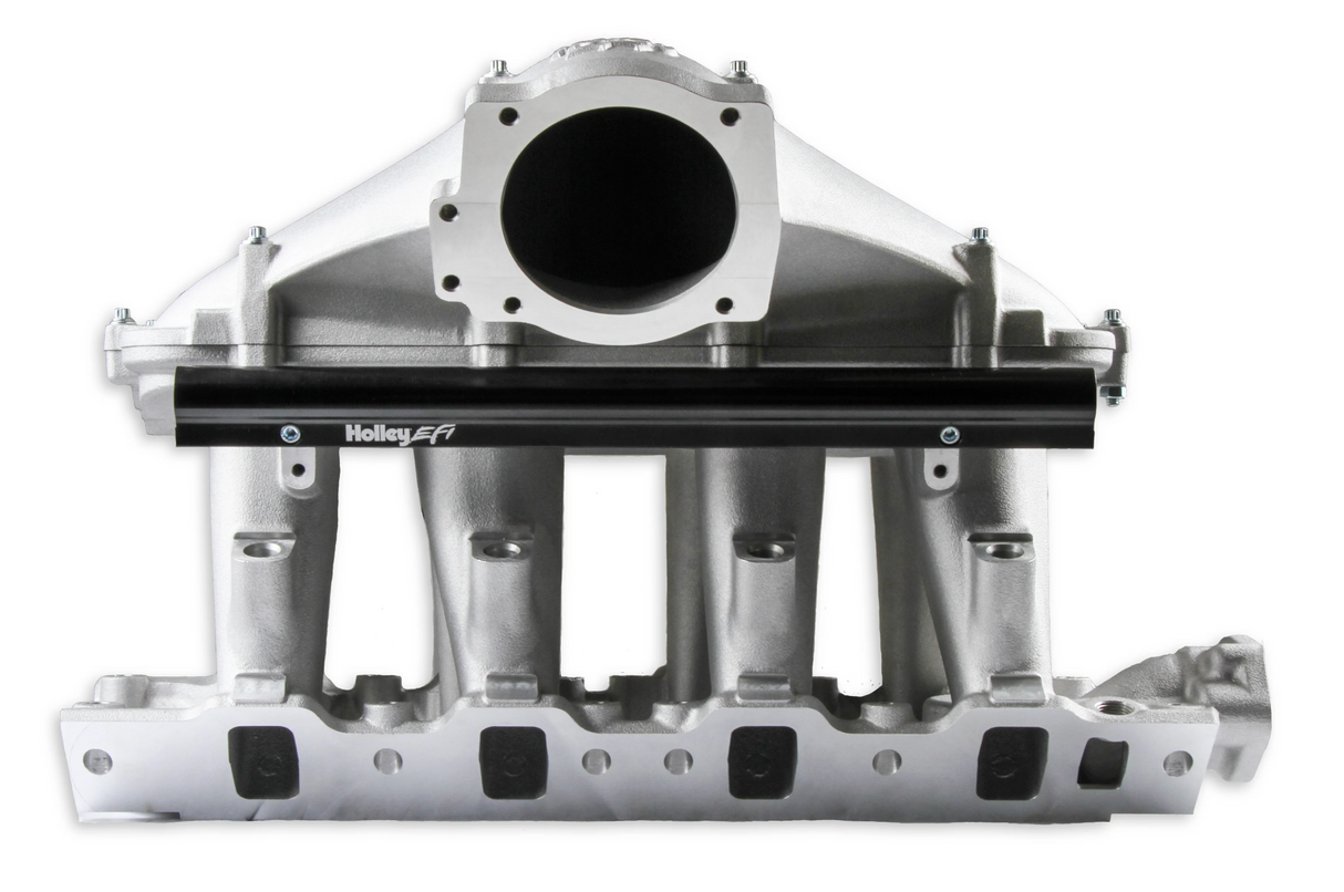 Holley® #300-308 8.2" SBF Ford Hi-Ram Intake Manifold with 105mm 1986-95 Ford 5.0 Throttle Body Flange Side Mount Top