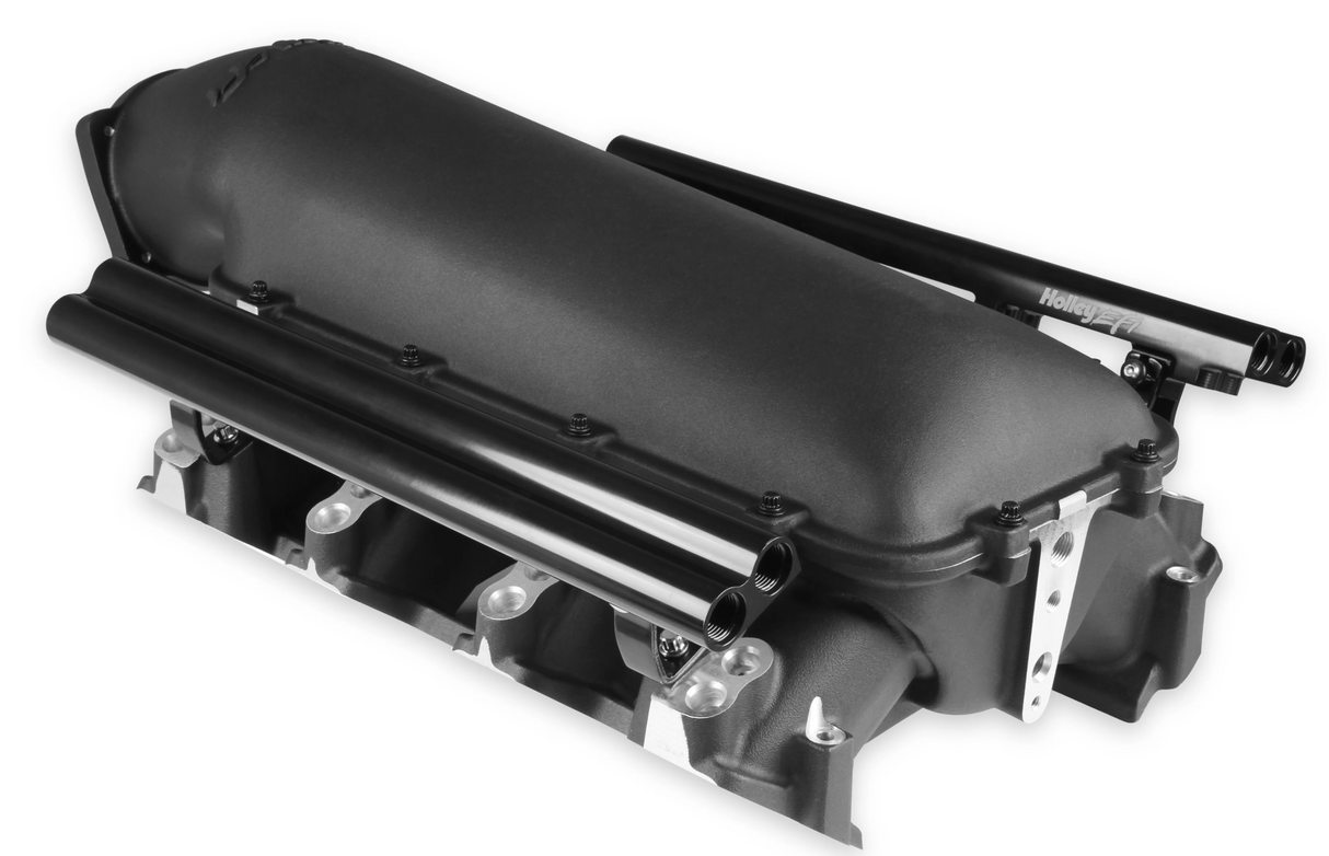 Holley® #300-683BK GM LS3/L92 Lo-Ram  Dual Injector Intake Manifold with Fuel Rails