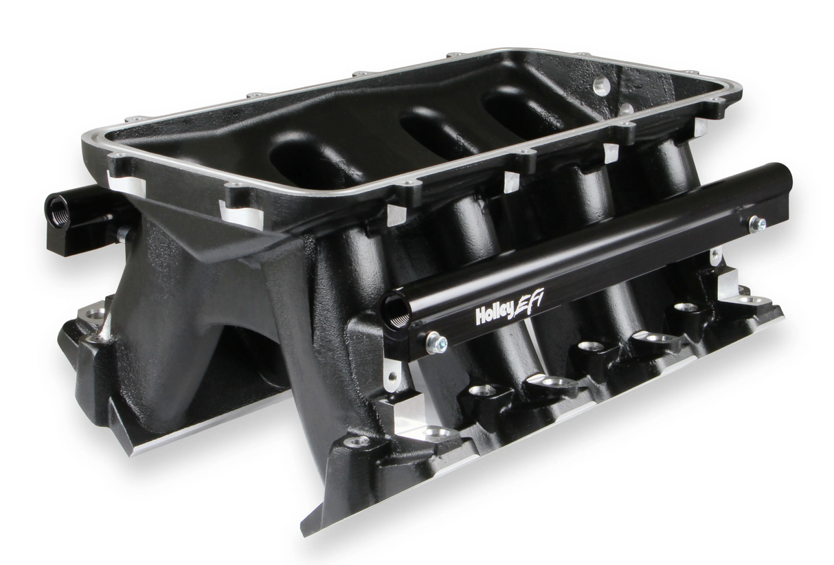 Holley® #300-116BK GM LS3/L92 EFI Hi-Ram Intake Manifold for 92mm GM LS3/L92 Throttle Body with Longitudinal Mount Plenum Top
