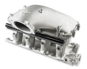 Holley® #300-310 Ford 351 Windsor Hi-Ram Intake Manifold with 105mm 1986-95 Ford 5.0 Throttle Body Flange Side Mount Top