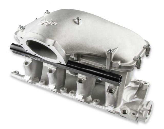 Holley® #300-310 Ford 351 Windsor Hi-Ram Intake Manifold with 105mm 1986-95 Ford 5.0 Throttle Body Flange Side Mount Top