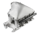 Holley® #300-310 Ford 351 Windsor Hi-Ram Intake Manifold with 105mm 1986-95 Ford 5.0 Throttle Body Flange Side Mount Top
