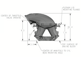 Holley® #300-310 Ford 351 Windsor Hi-Ram Intake Manifold with 105mm 1986-95 Ford 5.0 Throttle Body Flange Side Mount Top