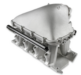 Holley® #300-310 Ford 351 Windsor Hi-Ram Intake Manifold with 105mm 1986-95 Ford 5.0 Throttle Body Flange Side Mount Top