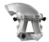 Holley® #300-309 Ford 351 Windsor Hi-Ram Cast Intake Manifold with 95mm 1986-95 Ford 5.0 Throttle Body Flange Side Mount Top.