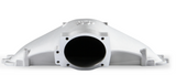 Holley® #300-309 Ford 351 Windsor Hi-Ram Cast Intake Manifold with 95mm 1986-95 Ford 5.0 Throttle Body Flange Side Mount Top.