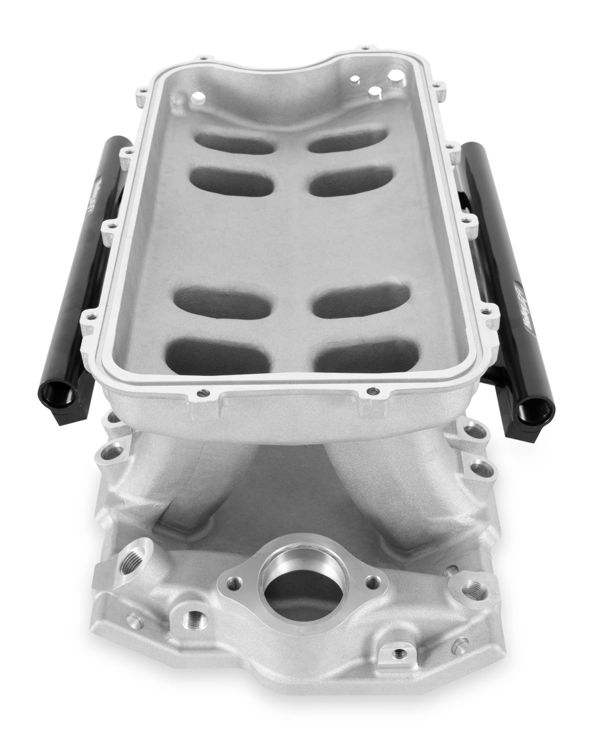 Holley® #300-950 Small Block Chevy Hi-Ram Intake Manifold with 105mm LS Throttle Body Flange Plenum Top
