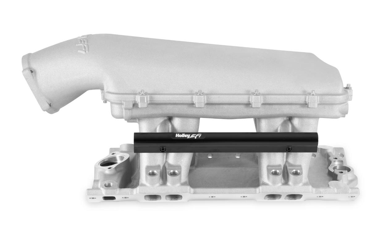 Holley® #300-950 Small Block Chevy Hi-Ram Intake Manifold with 105mm LS Throttle Body Flange Plenum Top