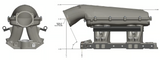 Holley® #300-950 Small Block Chevy Hi-Ram Intake Manifold with 105mm LS Throttle Body Flange Plenum Top