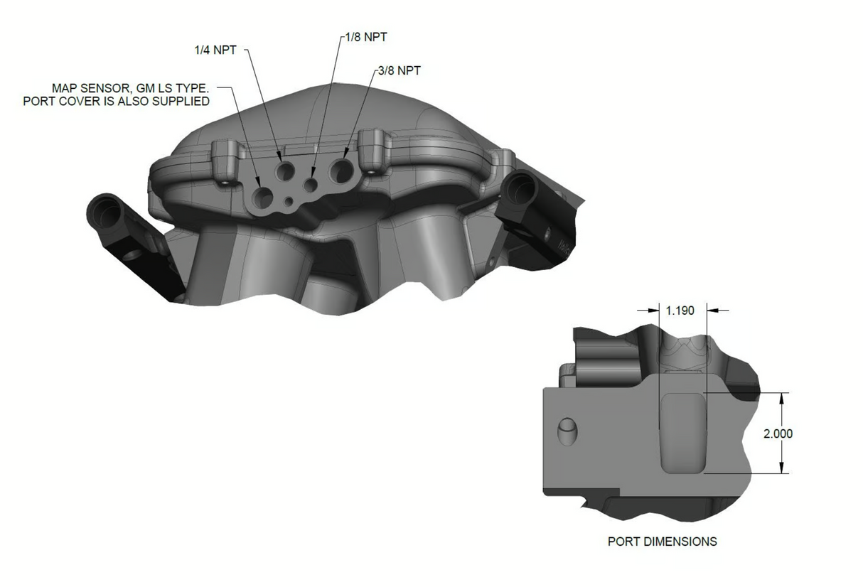 Holley® #300-274 8.2" SBF Ford Hi-Ram Intake Manifold Base