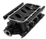 Holley® #300-244BK Black Ford 351W (9.5" Deck) Ford Hi-Ram Intake Manifold Base