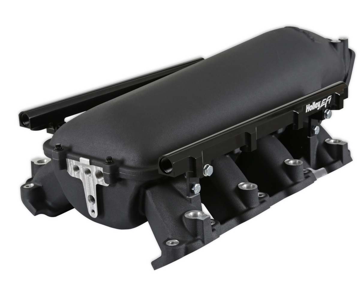 Holley® #300-718BK GM GEN V LT1  Lo-Ram Intake Manifold with Port Injection Fuel Rails