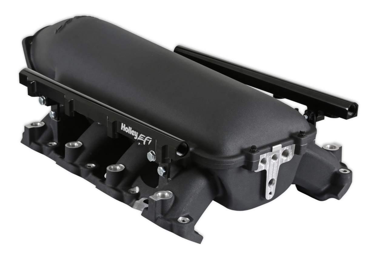 Holley® #300-718BK GM GEN V LT1  Lo-Ram Intake Manifold with Port Injection Fuel Rails