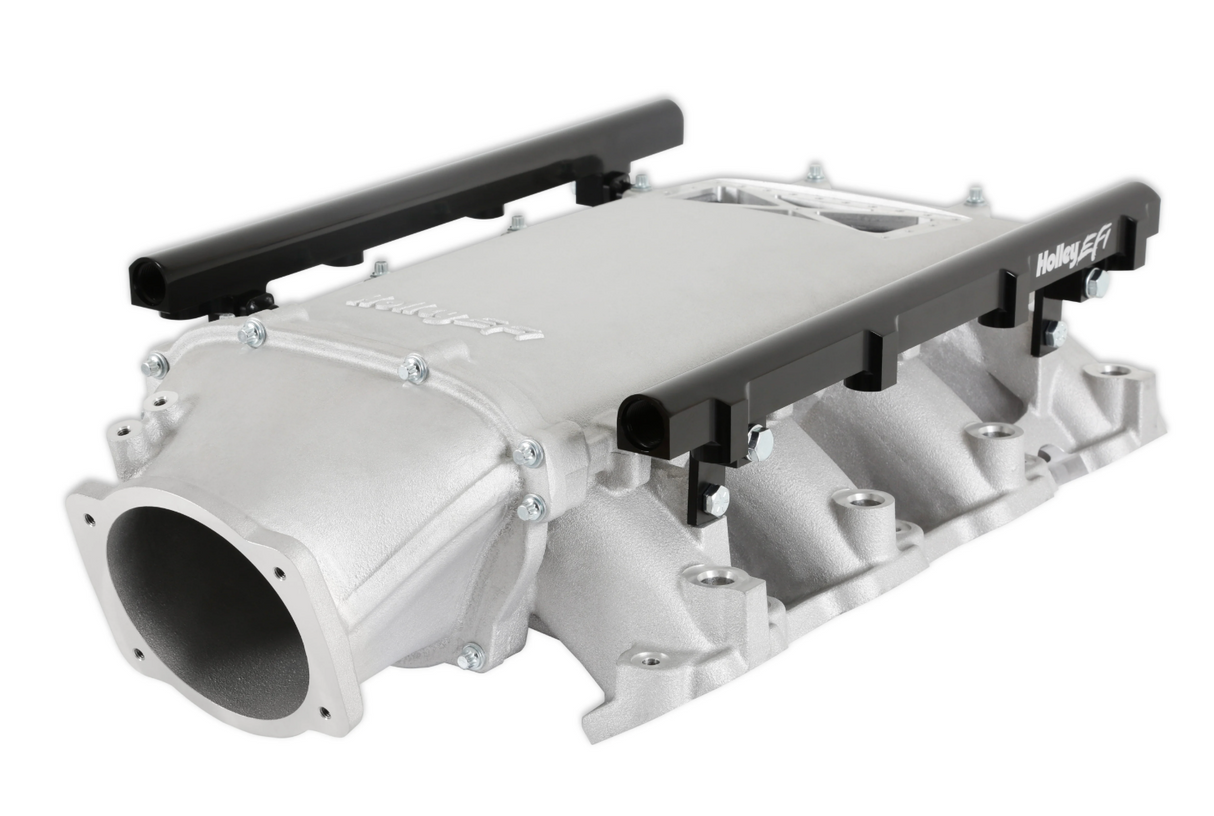 Holley® #300-719 GM Gen V LT1 Ultra Lo-Ram ISatin ntake Manifold with Port Injection Fuel Rails