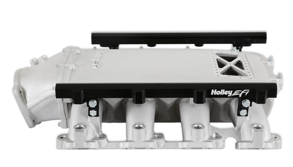 Holley® #300-719 GM Gen V LT1 Ultra Lo-Ram ISatin ntake Manifold with Port Injection Fuel Rails