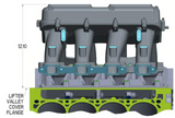 Holley® #300-236 GM GEN V LT1 Hi-Ram Lower Manifold with Port EFI Provisions & Fuel Rails