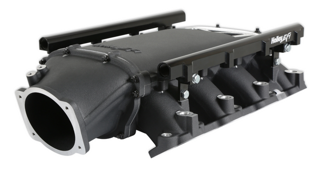 Holley® #300-719BK GM GEN V LT1 Ultra Lo-Ram Intake Manifold with Port Injection Fuel Rails