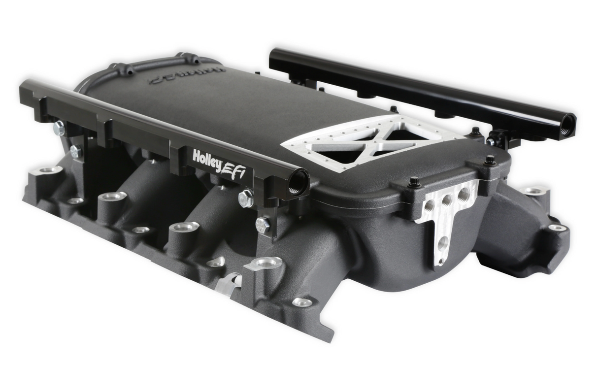 Holley® #300-719BK GM GEN V LT1 Ultra Lo-Ram Intake Manifold with Port Injection Fuel Rails