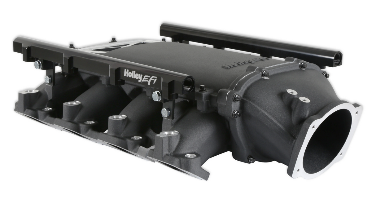 Holley® #300-719BK GM GEN V LT1 Ultra Lo-Ram Intake Manifold with Port Injection Fuel Rails