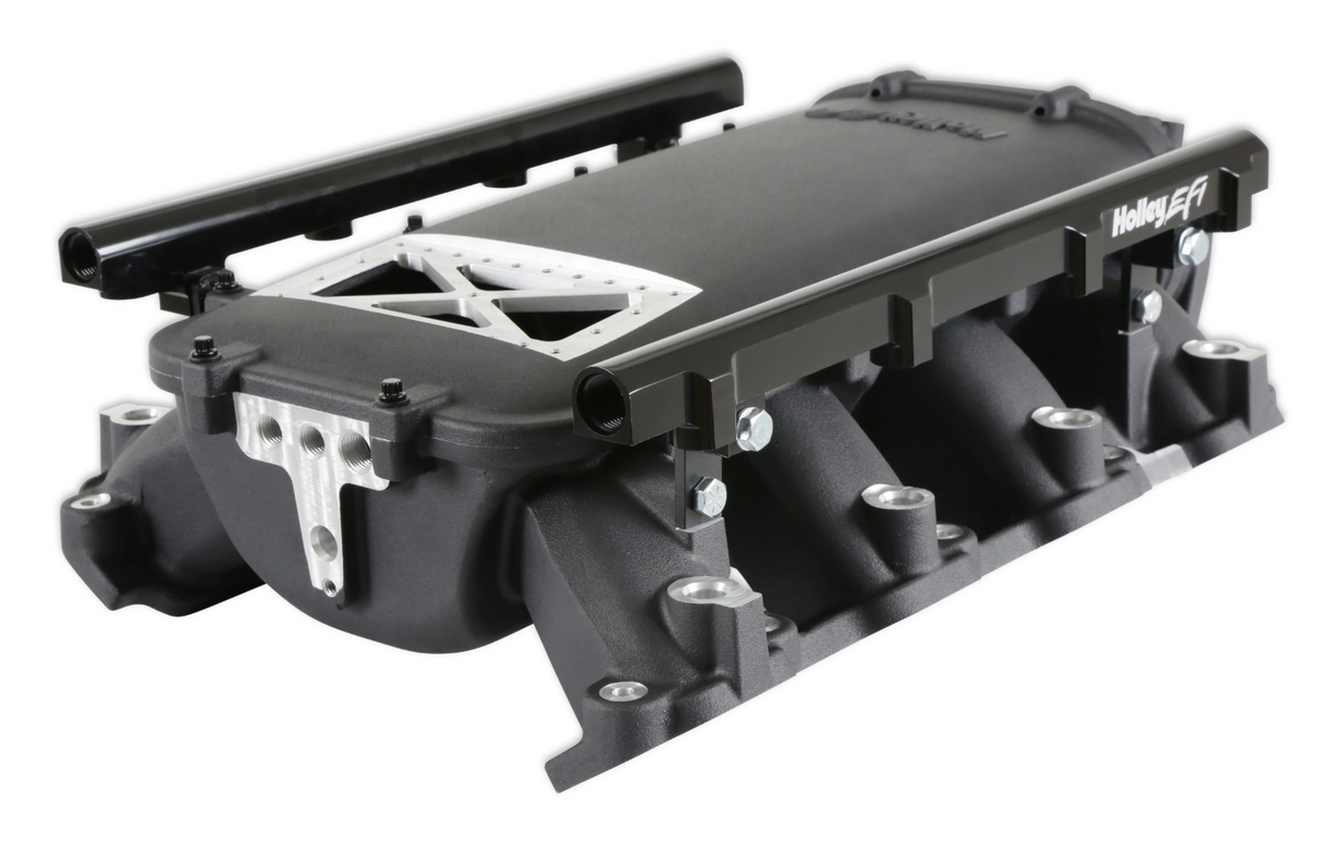 Holley® #300-719BK GM GEN V LT1 Ultra Lo-Ram Intake Manifold with Port Injection Fuel Rails