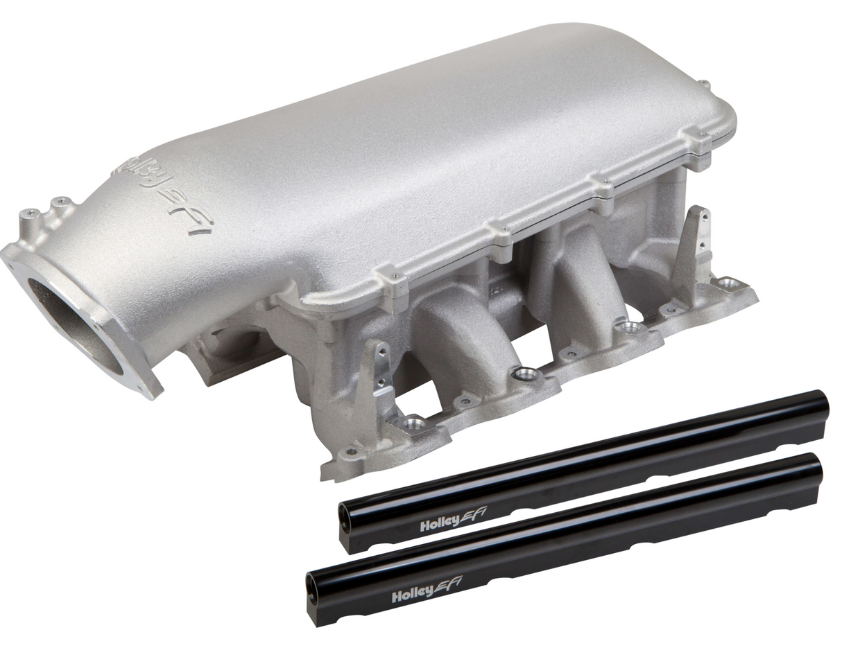 Holley® #300-126 GM LS1/LS2/LS6 Mid-Rise Cast Intake Manifold for 95mm LS Throttle Bodies