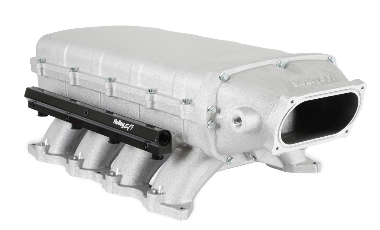 Holley® #300-911 Ford Coyote Lo-Ram Intake Manifold with Port Provisions and Fuel Rails
