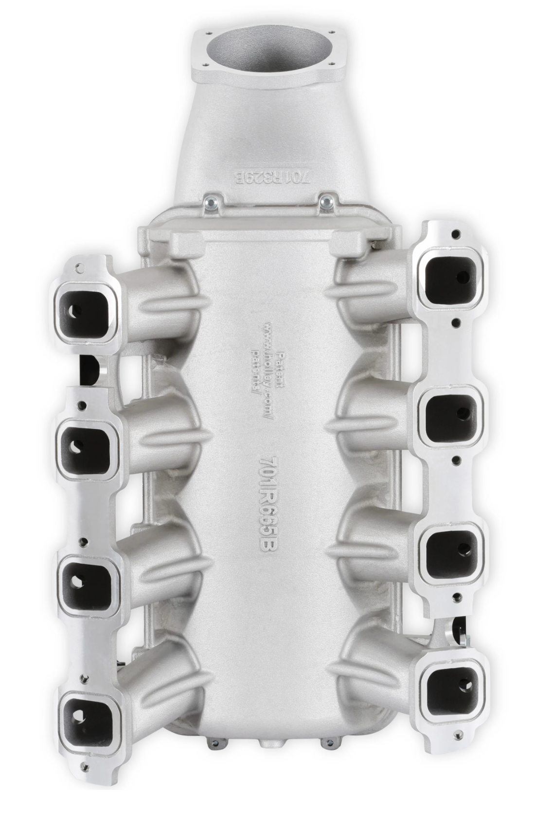 Holley® #300-718 GM GEN V LT1 Lo-Ram Satin Intake Manifold with Port Injection Fuel Rails