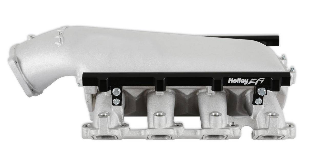 Holley® #300-718 GM GEN V LT1 Lo-Ram Satin Intake Manifold with Port Injection Fuel Rails