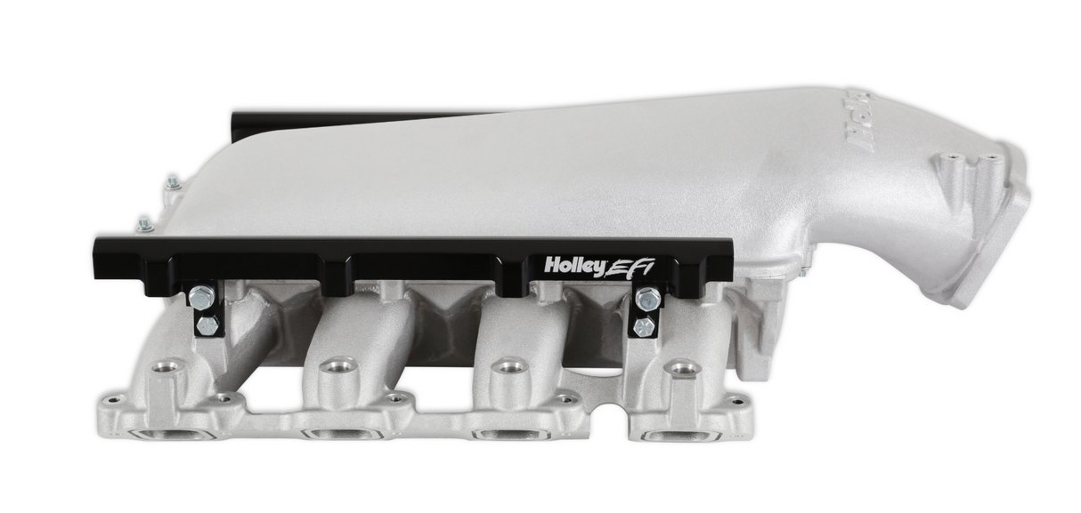 Holley® #300-718 GM GEN V LT1 Lo-Ram Satin Intake Manifold with Port Injection Fuel Rails
