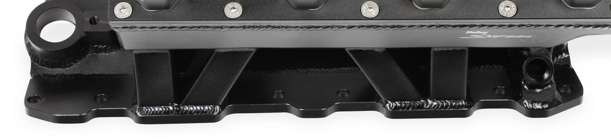 Holley® #825124 Small Block Chevy Sniper Sheet Metal Fabricated Intake Manifold (2 x 4150 Flange Plate)