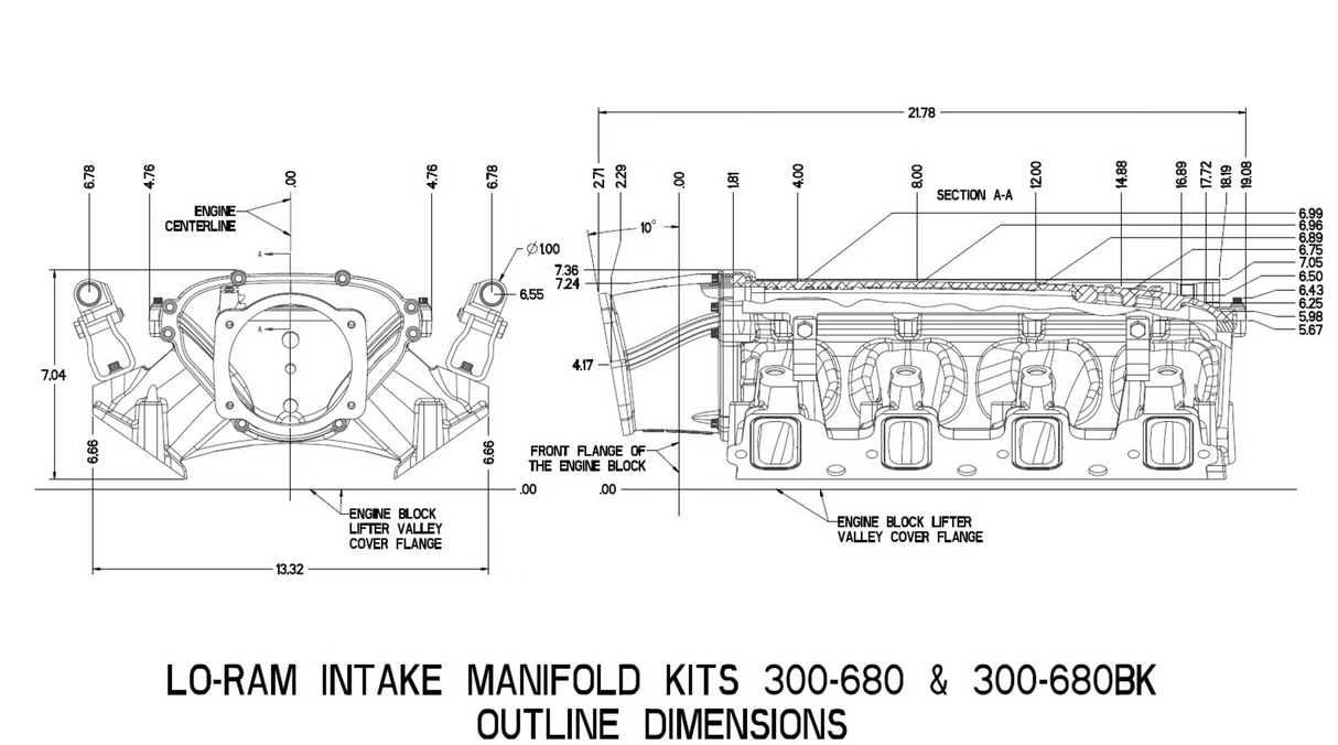 Holley® #300-680BK GM LS3/L92 Ultra Lo-Ram Intake Manifold with Single Injector