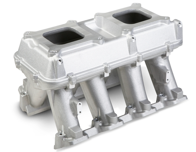 Holley® #300-113 GM LS3/L92 Carbureted Hi-Ram Intake, 2 x 4150™ (sideways and inline mounting)