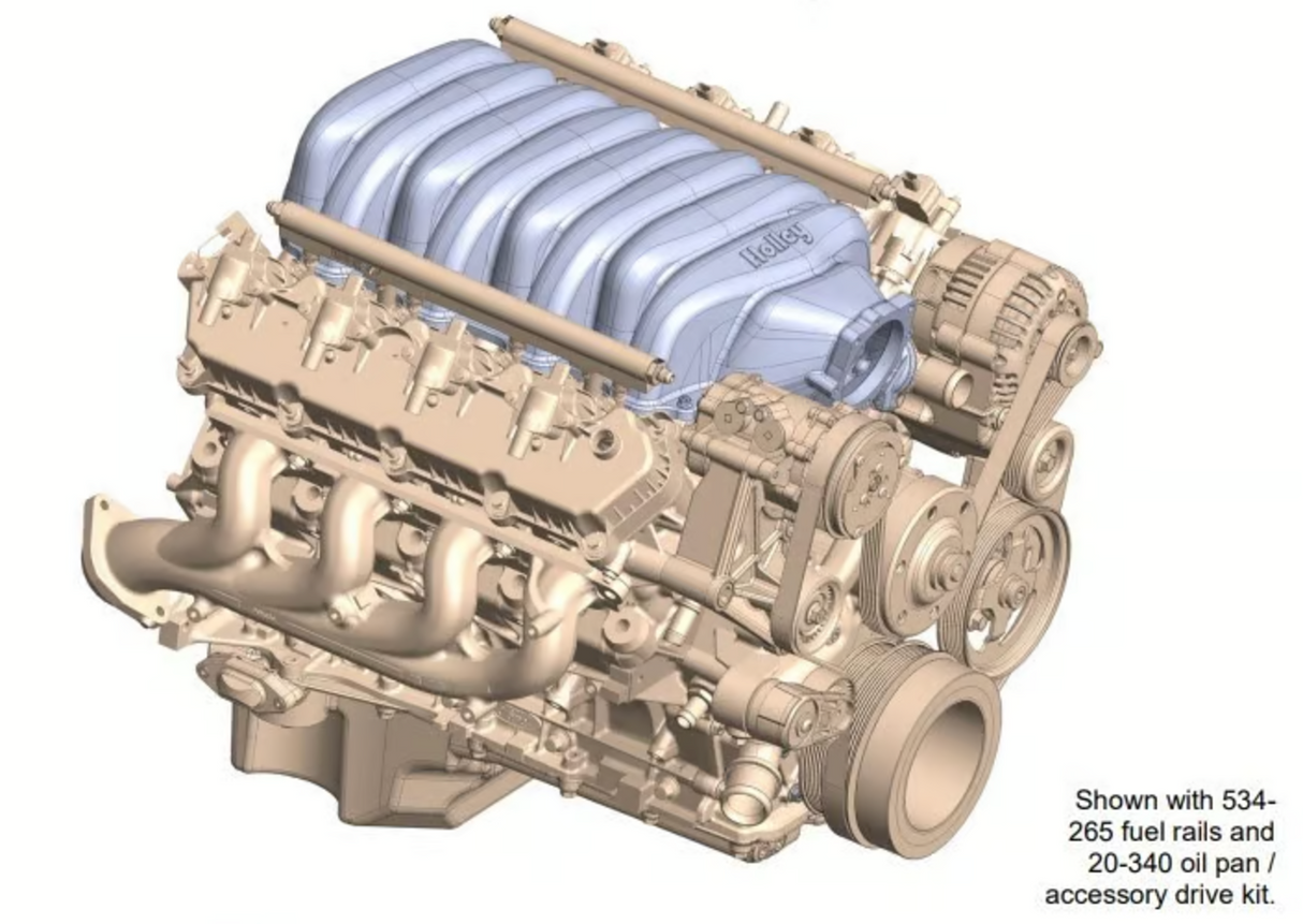 Holley® #300-900BK Ford 7.3L Godzilla Low-Profile Intake Manifold with Fuel Rails