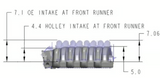 Holley® #300-900BK Ford 7.3L Godzilla Low-Profile Intake Manifold with Fuel Rails