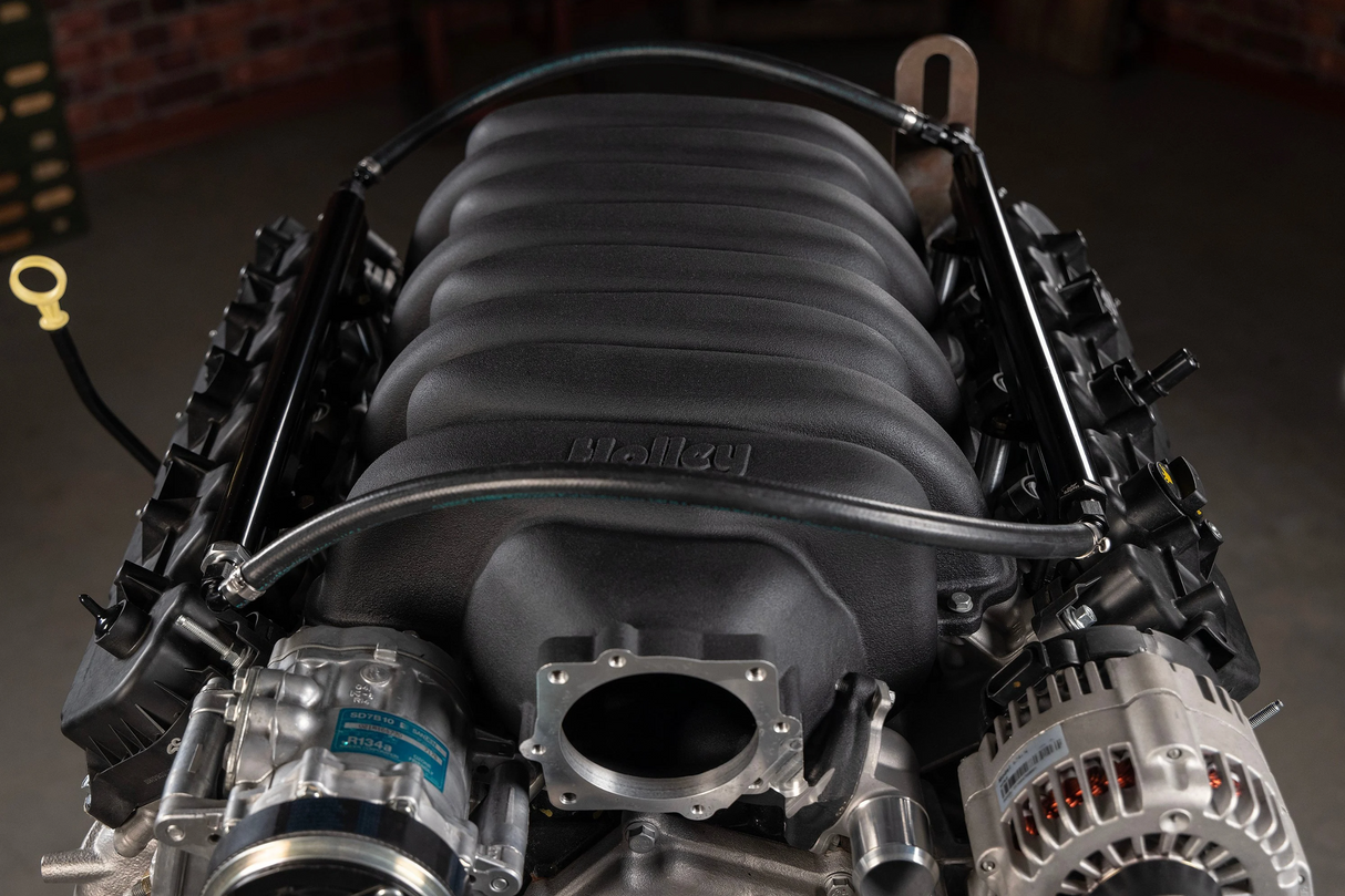 Holley® #300-900BK Ford 7.3L Godzilla Low-Profile Intake Manifold with Fuel Rails
