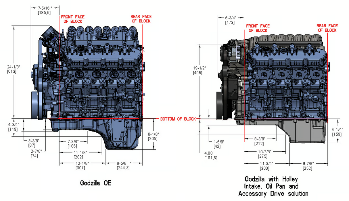 Holley® #300-900BK Ford 7.3L Godzilla Low-Profile Intake Manifold with Fuel Rails