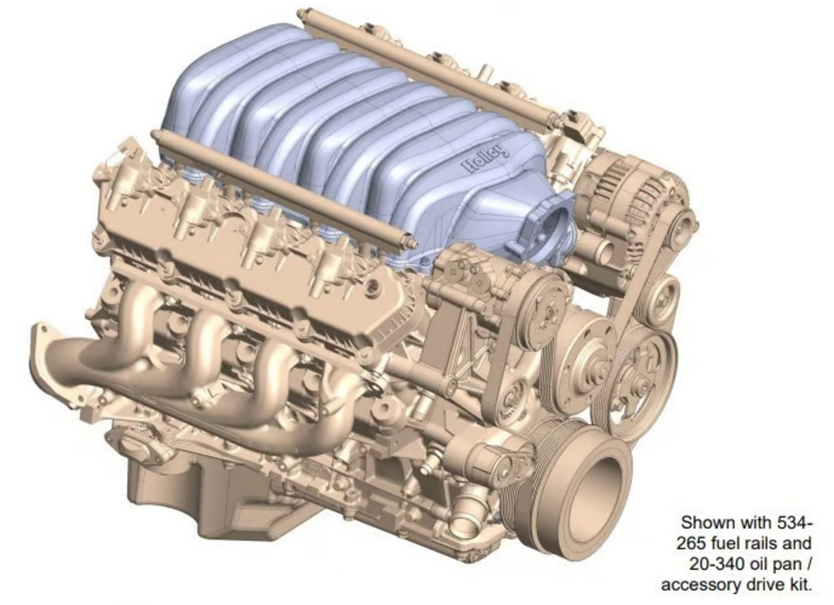 Holley® #300-900 Ford 7.3L Godzilla Low-Profile Intake Manifold for Drive by Cable Throttle Bodies
