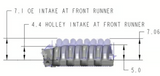 Holley® #300-900 Ford 7.3L Godzilla Low-Profile Intake Manifold for Drive by Cable Throttle Bodies