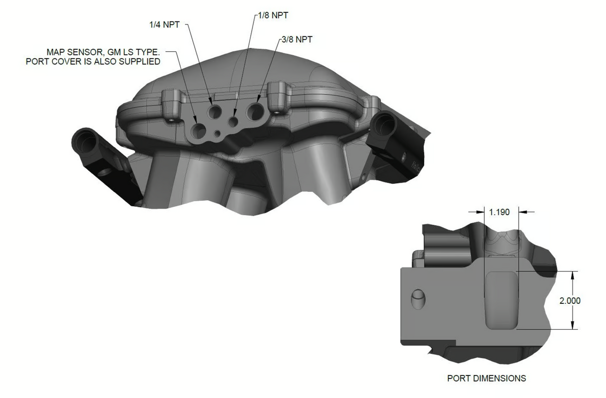 Holley® #300-275 8.2" SBF Ford Hi-Ram Carbureted Intake Manifold Base