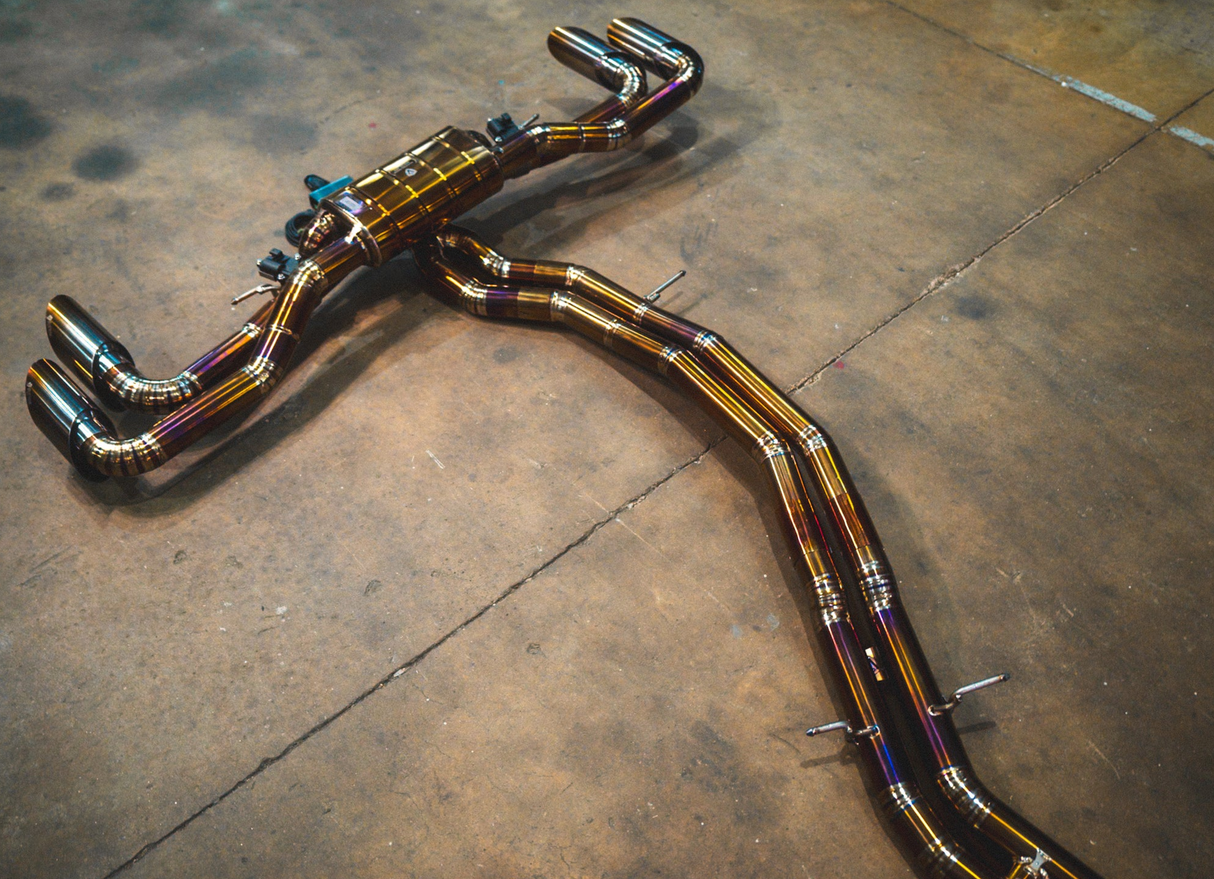 Valvetronic Designs® Lamborghini Urus Valved Titanium Cat-Back Exhaust with Quad 4" OD Tips