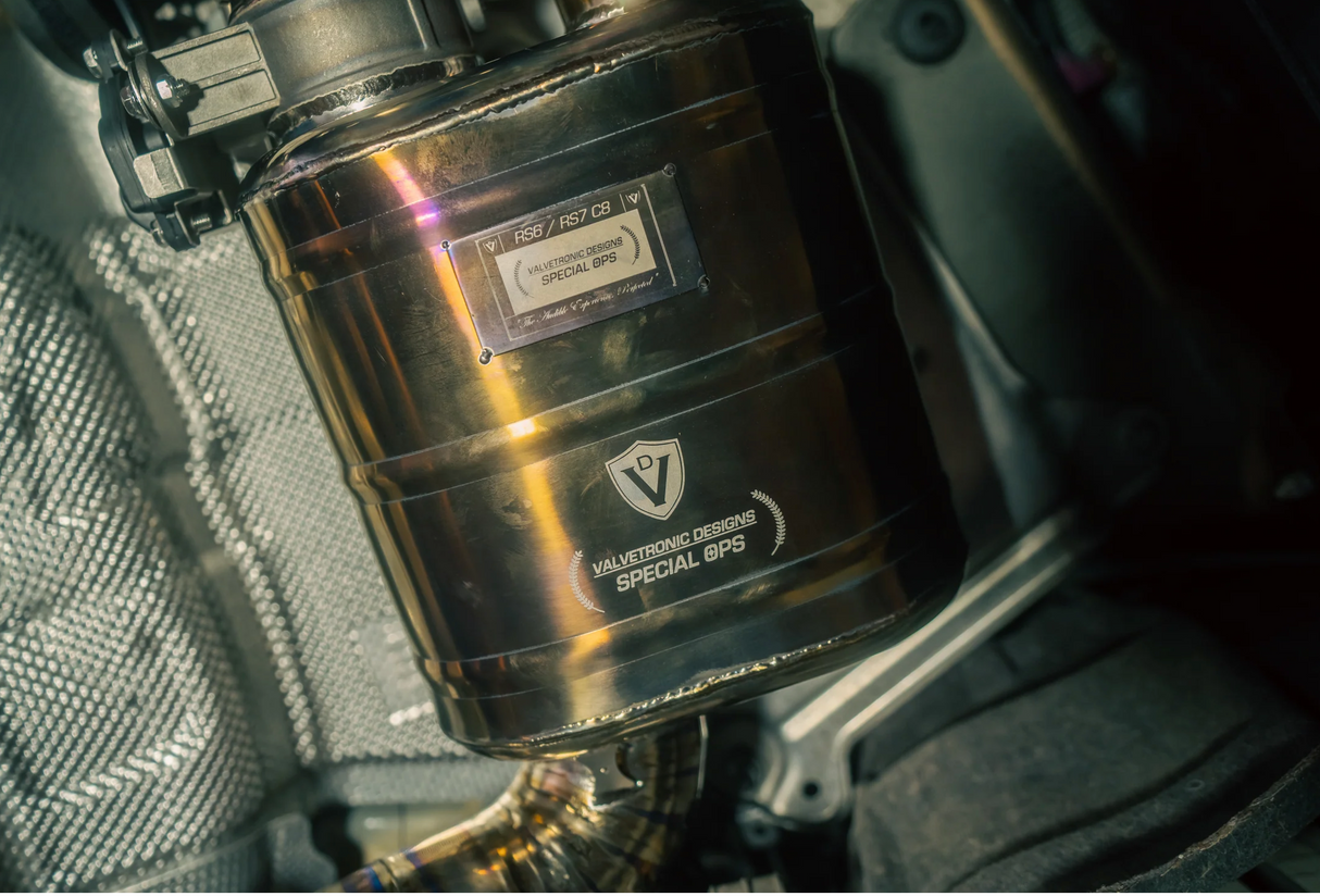 Valvetronic Designs® Audi RS6 / RS7 C8 Valved Titanium Cat-Back Exhaust with Quad 4" OD Tips